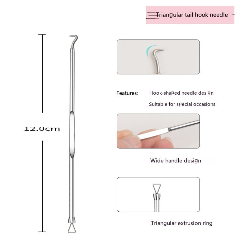 Iron Box Stainless Steel Acne Needle Suit Beauty Tools