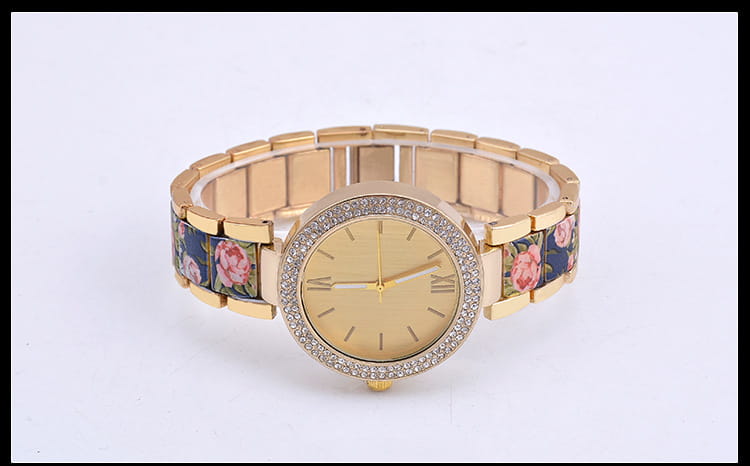 Fashion Printing Steel Watch Women
