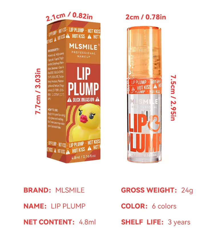 Duck Lip Gloss Mirror Lip Lacquer Pearlescent Liquid Lipstick